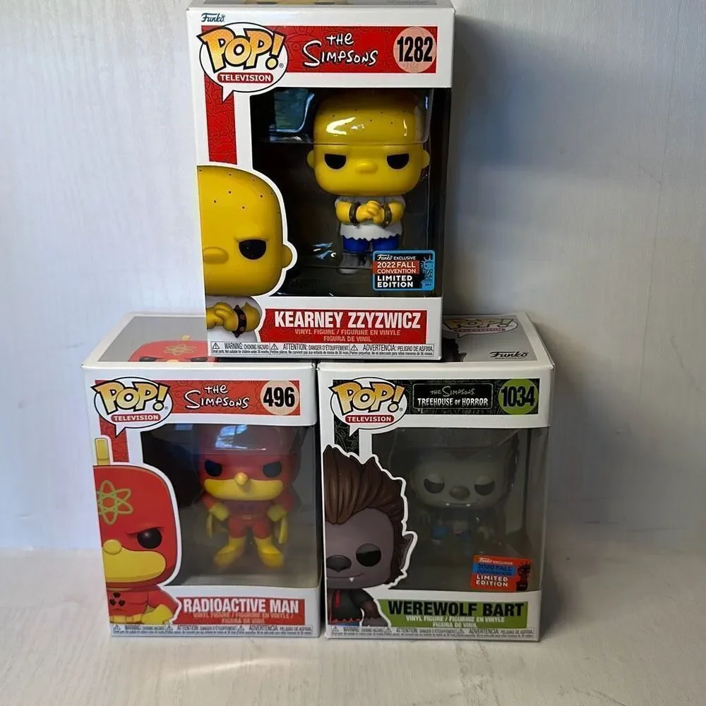 Funko‎ POP! Werewolf Bart #1034 Radioactive Man #496 Kearney Zzxzwicz #1282